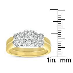 14k Two Tone Gold 1ct TDW Diamond Bridal Ring Set (G H, I1) Bridal Sets