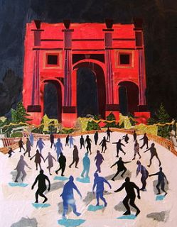 ice skating at marble arch by rosalind freeborn
