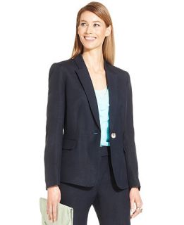 Tahari by ASL Petite Single Button Linen Blend Blazer   Suits & Separates   Women
