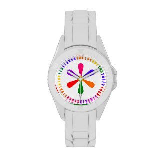 Colorful Rainbow Numbers Wrist Watches