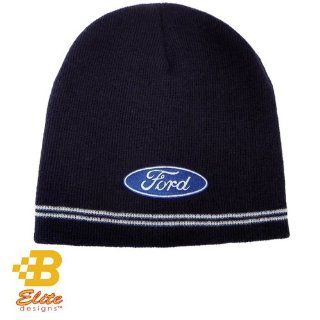 Ford Oval Navy Knitted Beanie Bdfmeh143 Sports & Outdoors