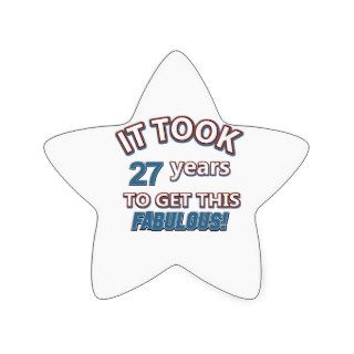 27th year birthday designs stickers