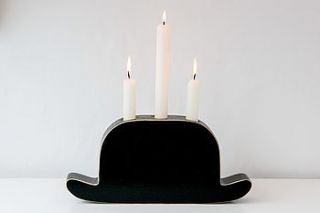 bowler candle holder by lime lace