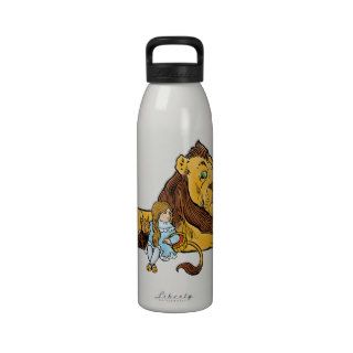 Vintage Wizard of Oz, Cowardly Lion, Dorothy, Toto Water Bottle