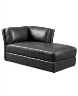 Alessia Leather Chaise Lounge Chair, Tufted 34W x 65D x 34H   Furniture