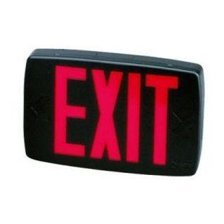 Quantum Led Thermoplastic Black Emergency Exit Sign #142AN8   Commercial Lighted Exit Signs  