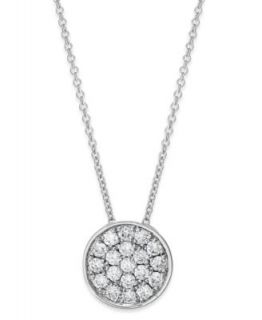 TruMiracle� Diamond Necklace, 14k White Gold Diamond Halo Pendant (1/2 ct. t.w.)   Necklaces   Jewelry & Watches
