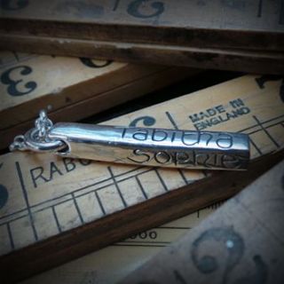 personalised bar pendant necklace by twisted typist