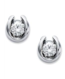 Sirena Diamond Necklace, 14k White Gold Bezel Set Diamond Pendant (1/3 ct. t.w.)   Necklaces   Jewelry & Watches