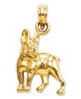 14k Gold Charm, Boston Terrier Dog Charm   Jewelry & Watches