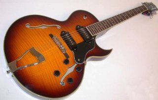 Jay Turser Jazz Guitars Jt 139t vs Hollow body Electric Guitar, Vintage Sunburst Musical Instruments