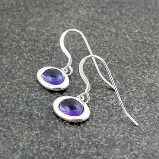 amethyst single drop earrings by kinnari