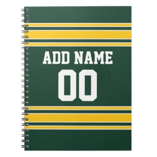 Football Jersey with Custom Name Number Notebook