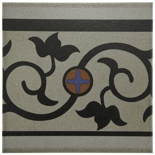 SomerTile 7x7 inch Grava Quatro And Cenefa Porcelain Floor and Wall Tile Somertile Wall Tiles