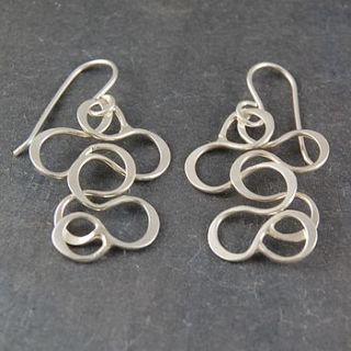 intricate swirled sterling silver earrings by otis jaxon silver and gold jewellery