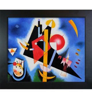 Art KN1244 FR 137B20X24 Kandinsky Im Blau with New Age Wood Frame, Black Finish   Oil Paintings