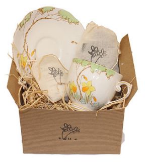 tea cup herb planter gift set by the vintage tea cup