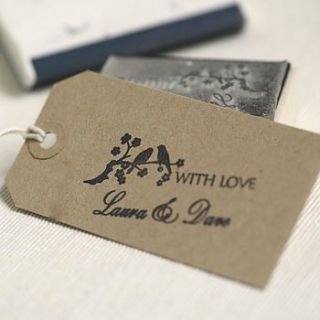personalised wedding favours stamp by beautiful day