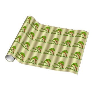 Merry Christmas Palm Tree HZT Wrapping Paper