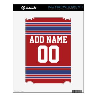Team Jersey with Custom Name and Number Skin For NOOK