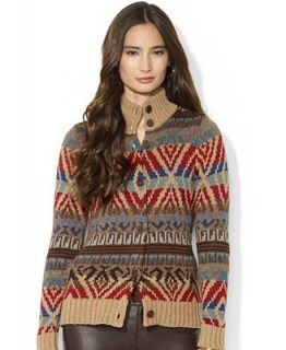 Lauren Jeans Co. Southwestern Print Mock Turtleneck Cardigan   Sweaters   Women