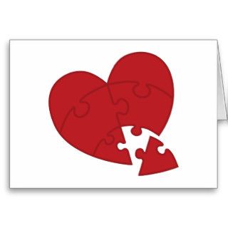 Valentine's Day   Red Heart Greeting Card