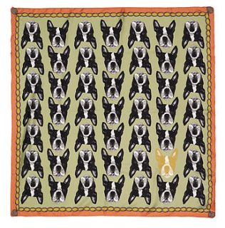 boston terrier dog scarf by graduate collection
