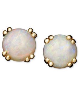 14k Gold Earrings, Opal Studs (1 1/2 ct. t.w.)   Earrings   Jewelry & Watches