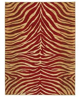 Shaw Living Area Rug, American Abstracts 05800 Lisbon Red 79 x 103   Rugs