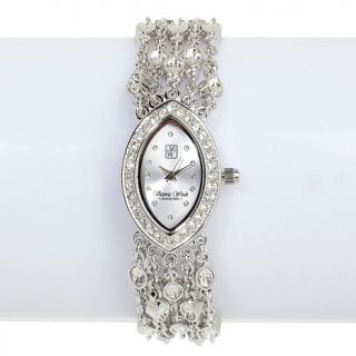 Victoria Wieck Crystal Marquise Case 5 Row 8 3/16" Bracelet Watch