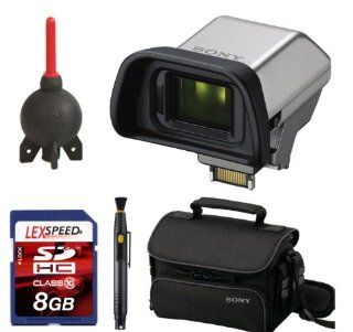 Sony OLED FDA EV1S Electronic Viewfinder for NEX 5N, 5R, F3 + Sony Gadget Bag + Air Blower + Lens Pen + 8GB  Digital Camera Accessory Kits  Camera & Photo