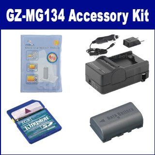 JVC Everio GZ MG134 Camcorder Accessory Kit includes SDM 180 Charger, KSD2GB Memory Card, ZELCKSG Care & Cleaning, SDBNVF808 Battery  Camera & Photo