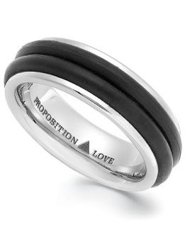 Proposition Love Cobalt and Rubber Accent Wedding Band   Rings   Jewelry & Watches