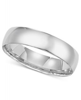Mens 14k White Gold Ring, 6mm Wedding Band   Rings   Jewelry & Watches