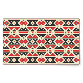 Native American, Aztec Fabric. Tribal Design Of Rectangle Stickers