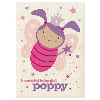 personalised baby girl card by joanne holbrook originals