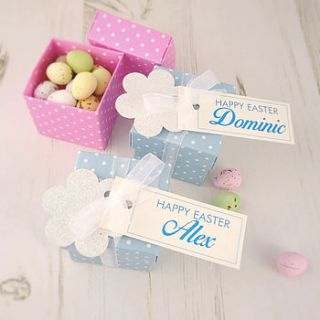 personalised easter egg chocolate box by tailored chocolates and gifts
