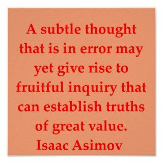 isaac asimov quote posters