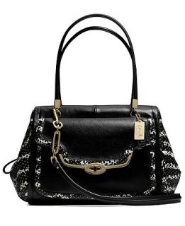 COACH MADISON MADELINE EAST/WEST SATCHEL IN TWO TONE PYTHON EMBOSSED LEATHER   COACH   Handbags & Accessories