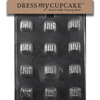 Dress My Cupcake DMCAO131 Chocolate Candy Mold, Large Caramel Candy Making Molds Kitchen & Dining