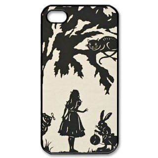 Personalized Alice in Wonderland Protective Snap on Cover Case for iPhone 4/4S AIW132 Cell Phones & Accessories