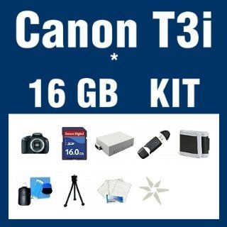 Canon EOS Rebel T3i 600D 18 MP CMOS Digital SLR Camera Body + 16 GB Memory & Accessories Bundle  Camera & Photo