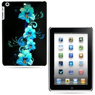 EMAXCITY Brand BLACK Hard Snap On Cover Case with BLUE FLOWER Design for IPAD MINI [WCD132] Cell Phones & Accessories