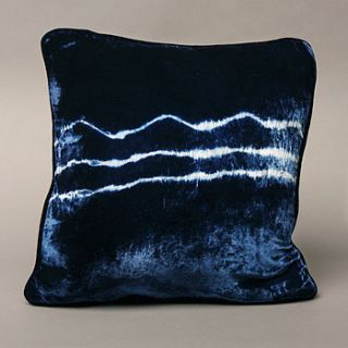 velvet wave dip dyed cushion by cream cornwall