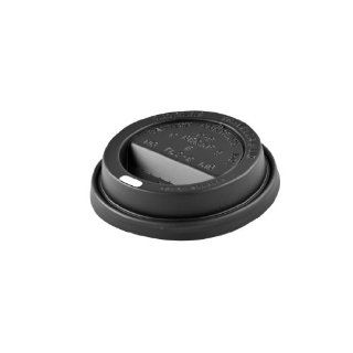 Solo TL38B2 0004 Traveler Dome Polystyrene Hot Cup Lid, 3 25/128" Top Diameter x 89/128" Height, Black (Case of 1000)