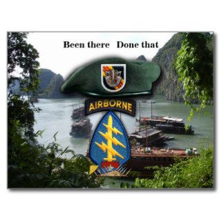 5th special forces green berets vietnam nam war postcards