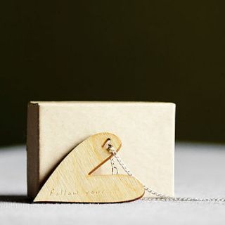 follow your heart wooden pendant by witty hearts