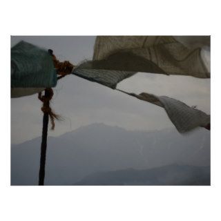 Prayer Flags and Mountains Print