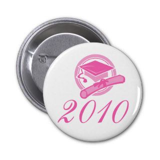 Pink Grad Hat 2010 Pins
