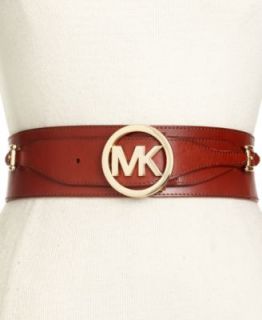 Michael Kors Reversible Leather Belt with Logo Buckle Belt   Handbags & Accessories
